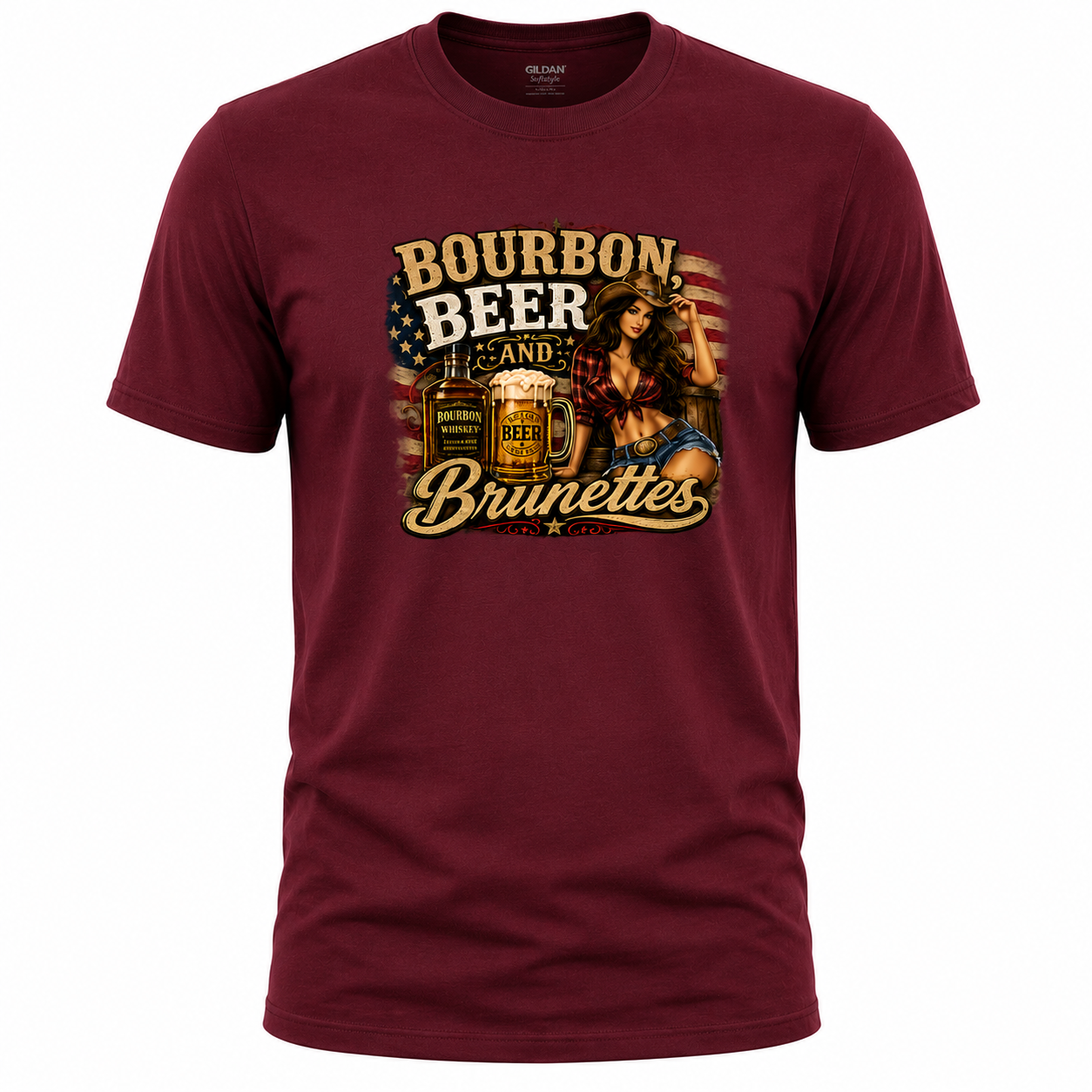 Bourbon, Beer & Brunettes T-Shirt