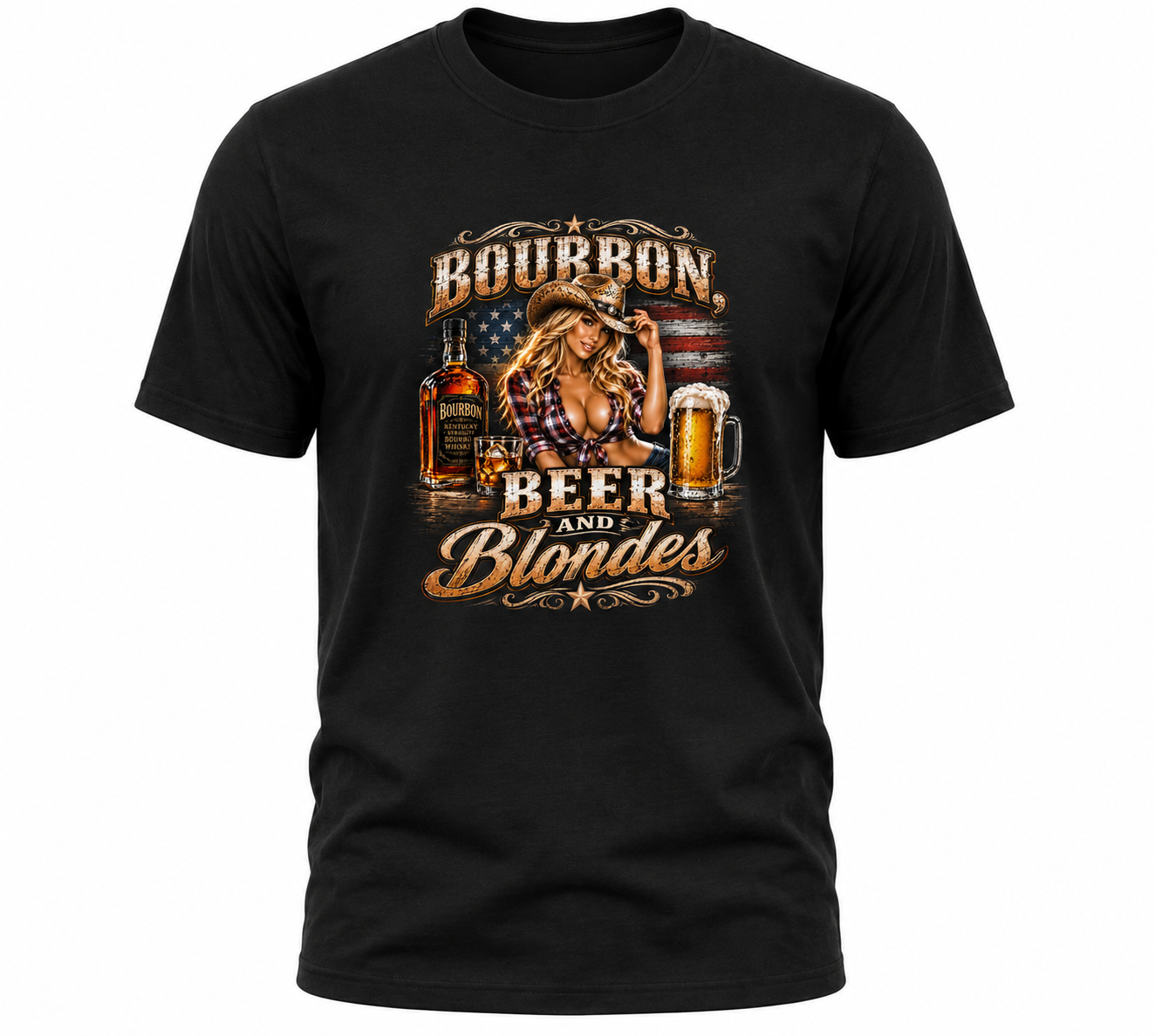 Bourbon, Beer & Blondes T-Shirt