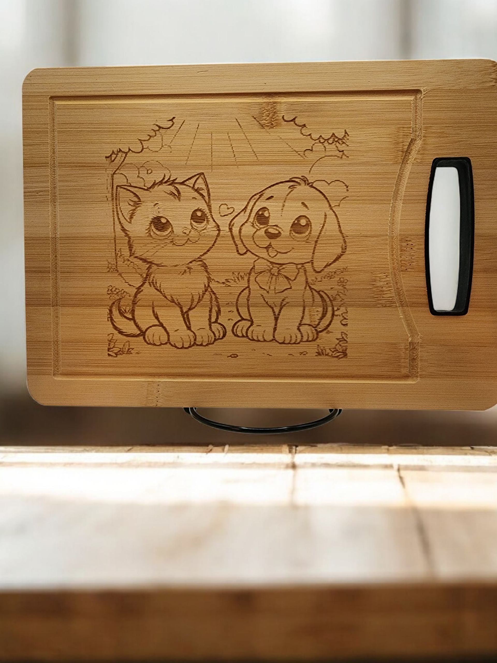 Wooden Serving Tray - Pet Friends