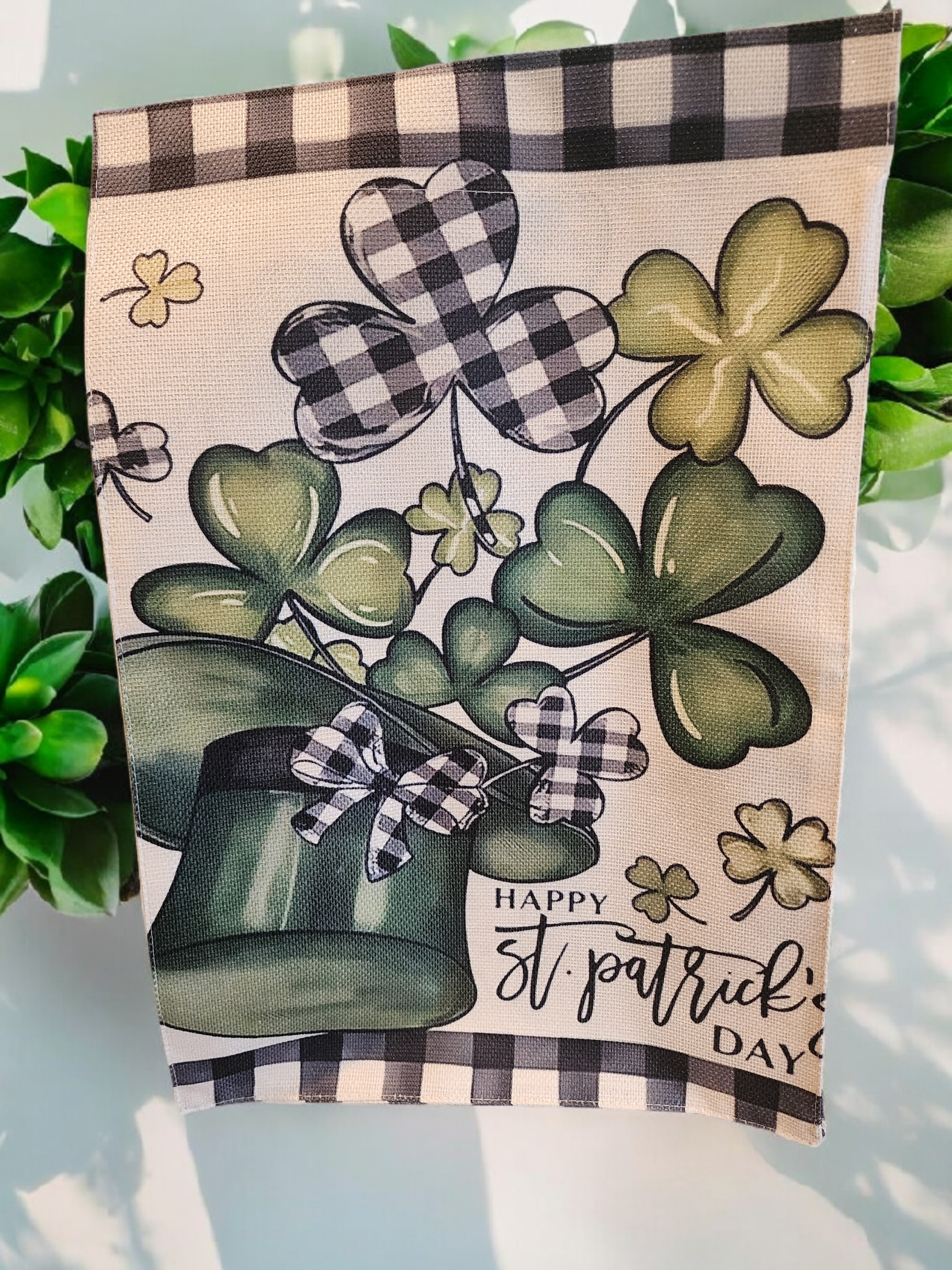 12 x 18 Garden Flag - St. Patrick's Day Clover