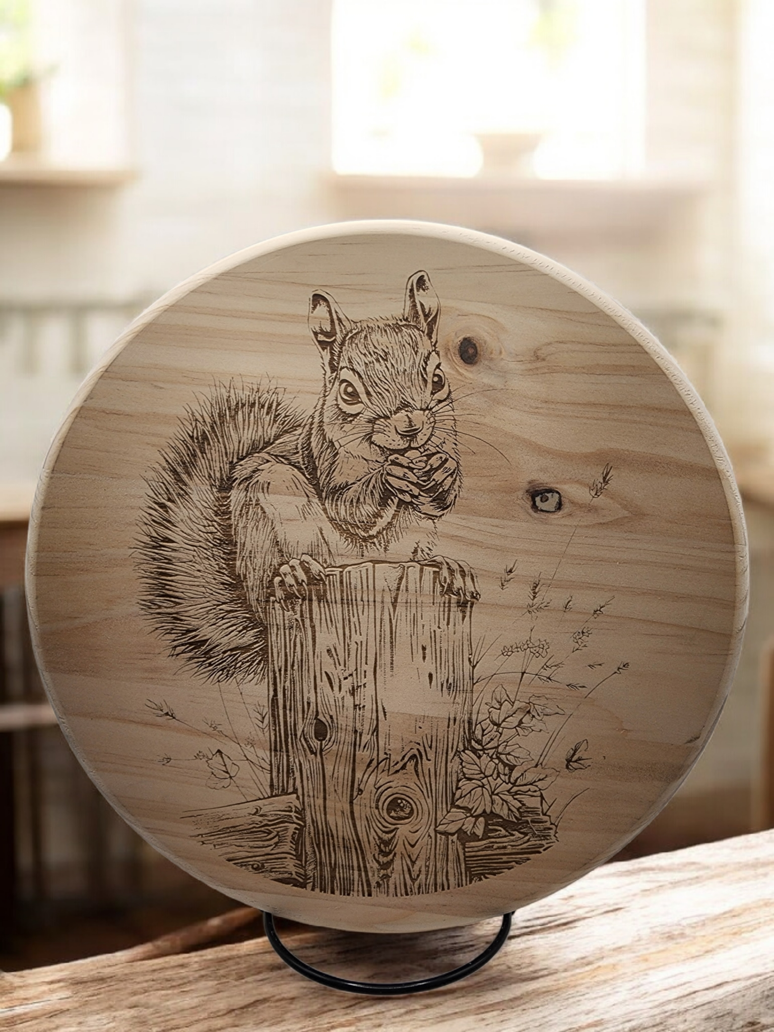 Wood Plaque - Squirrel