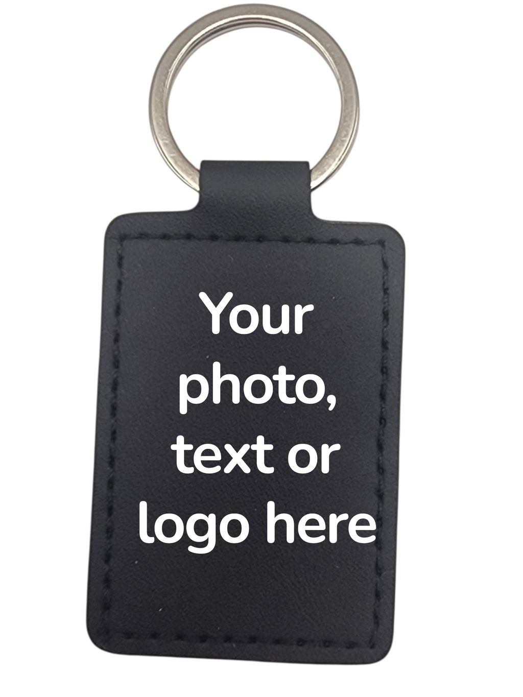 Custom Engraved Leather Keychain