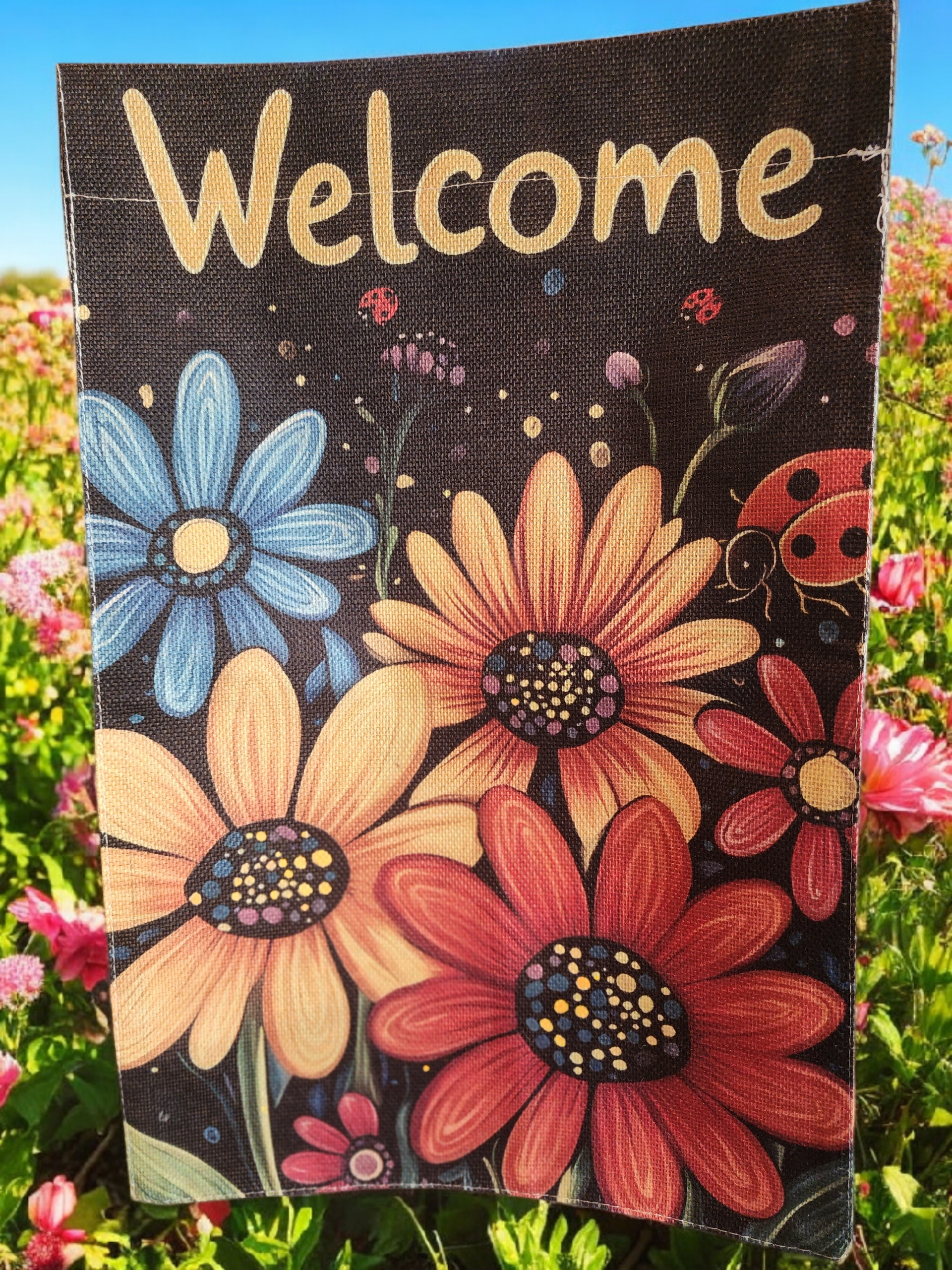 12 x 18 Garden Flag - Welcome Daisies