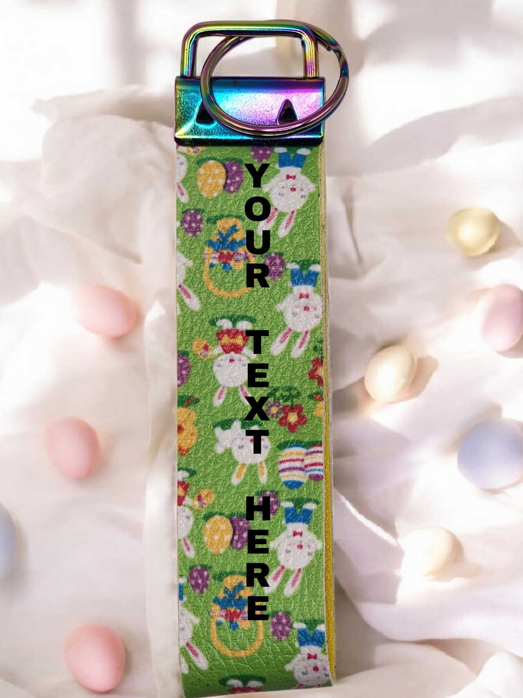 Personalized Faux Leather Wristlet