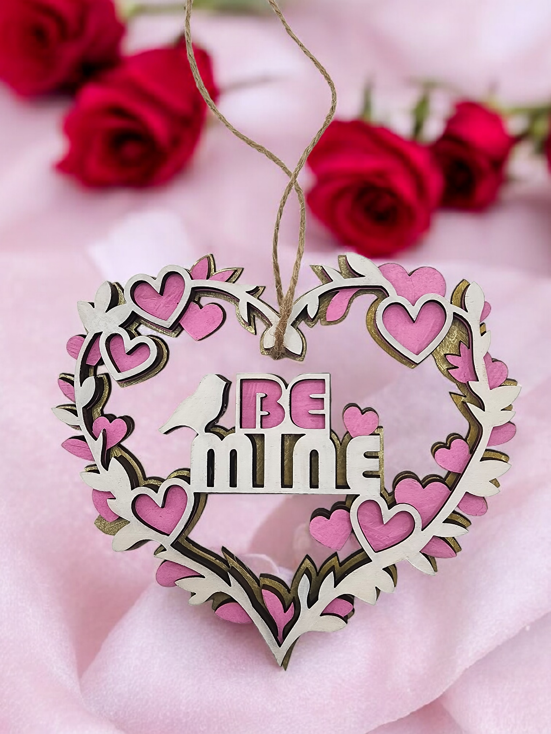 Be Mine Valentines Day 3D Ornament