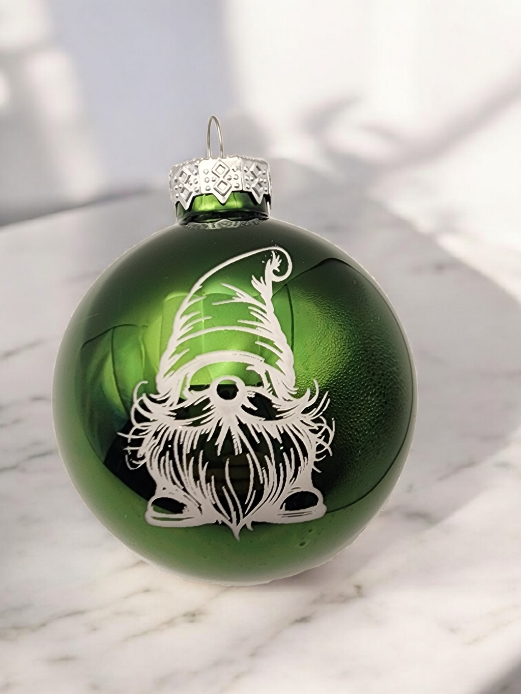 Custom Engraved Glass Bulb Ornaments