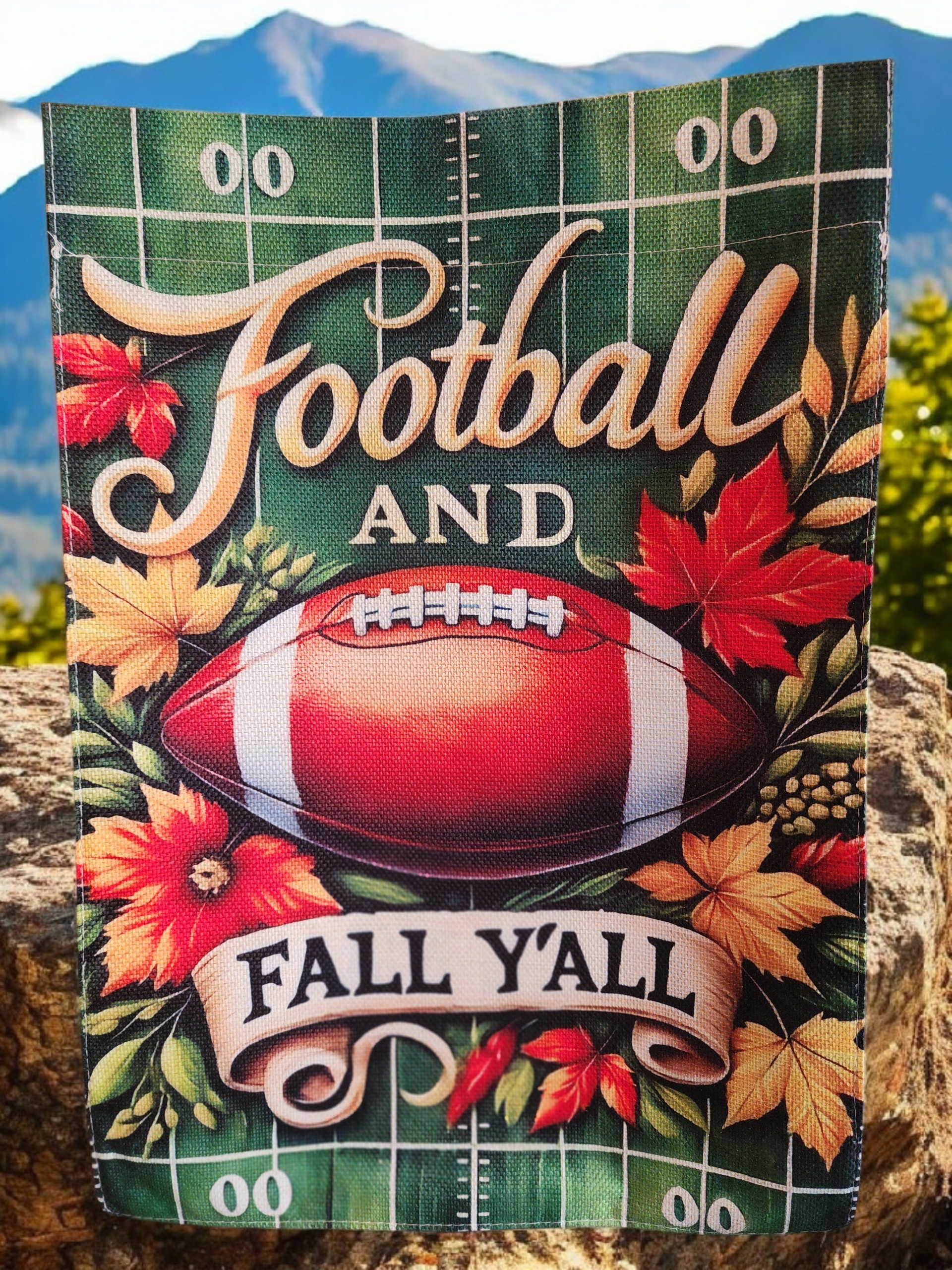 12 x 18 Garden Flag - Football and Fall