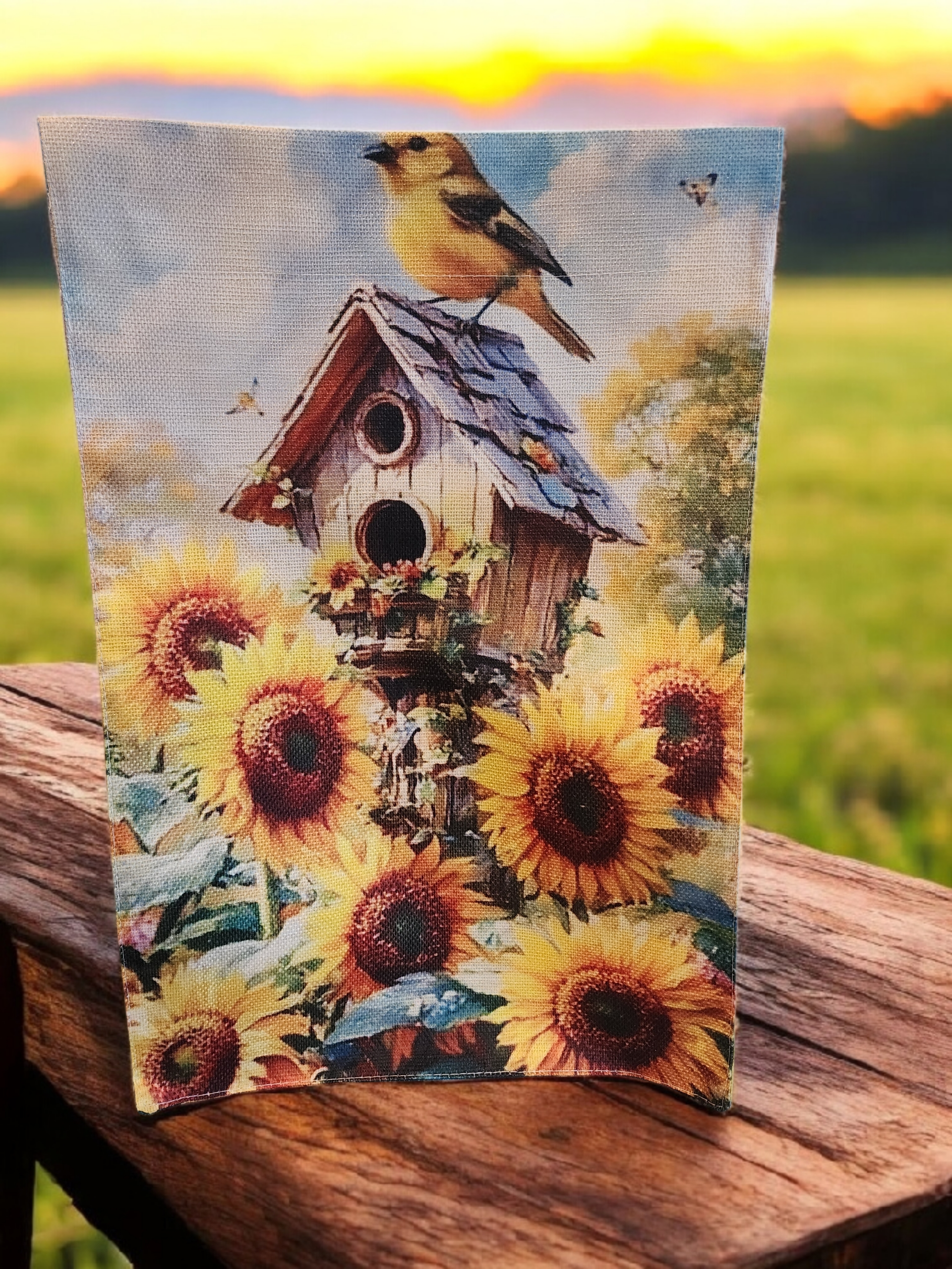12 x 18 Garden Flag - Birds and Sunflowers