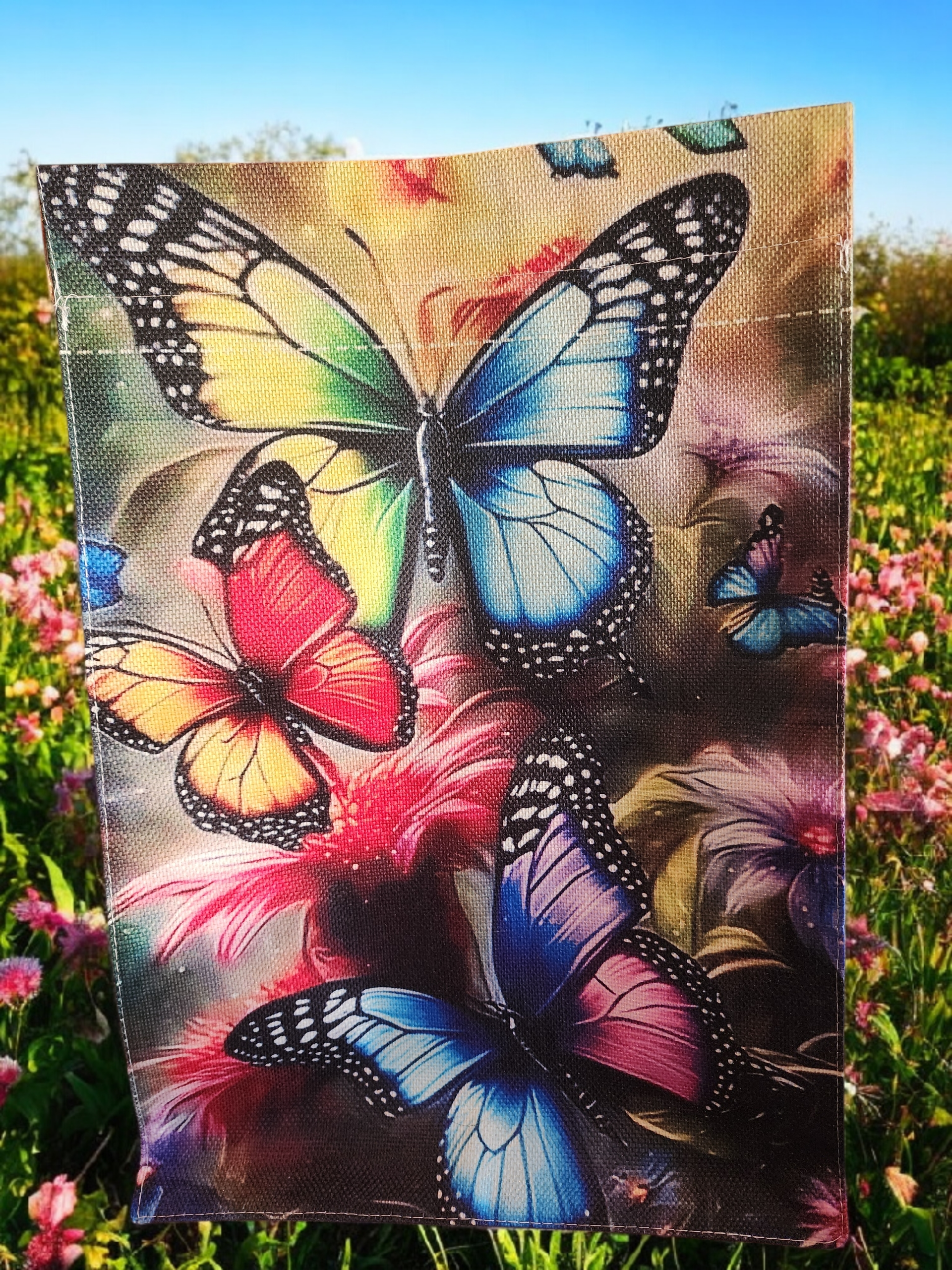 12 x 18 Garden Flag - Colorful Butterflies