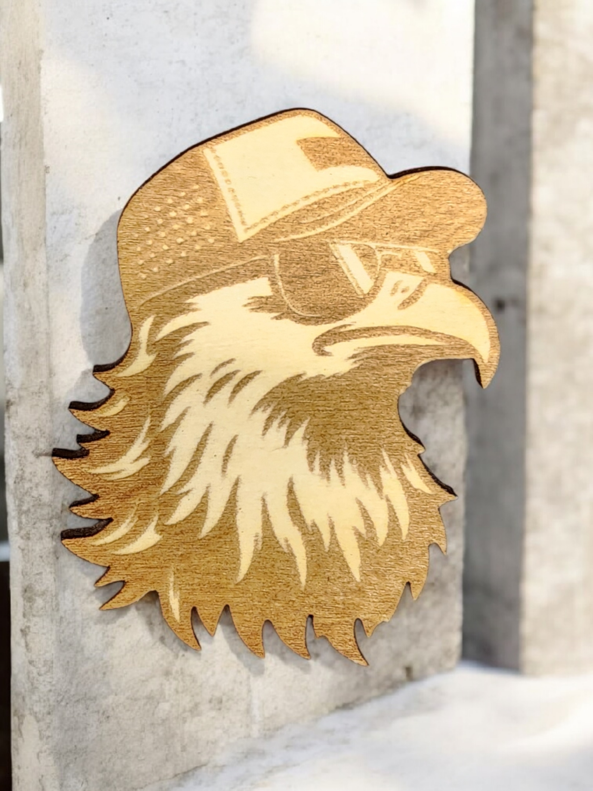 Engraved Wooden Magnets – Rustic Décor & Functional Art - Americana