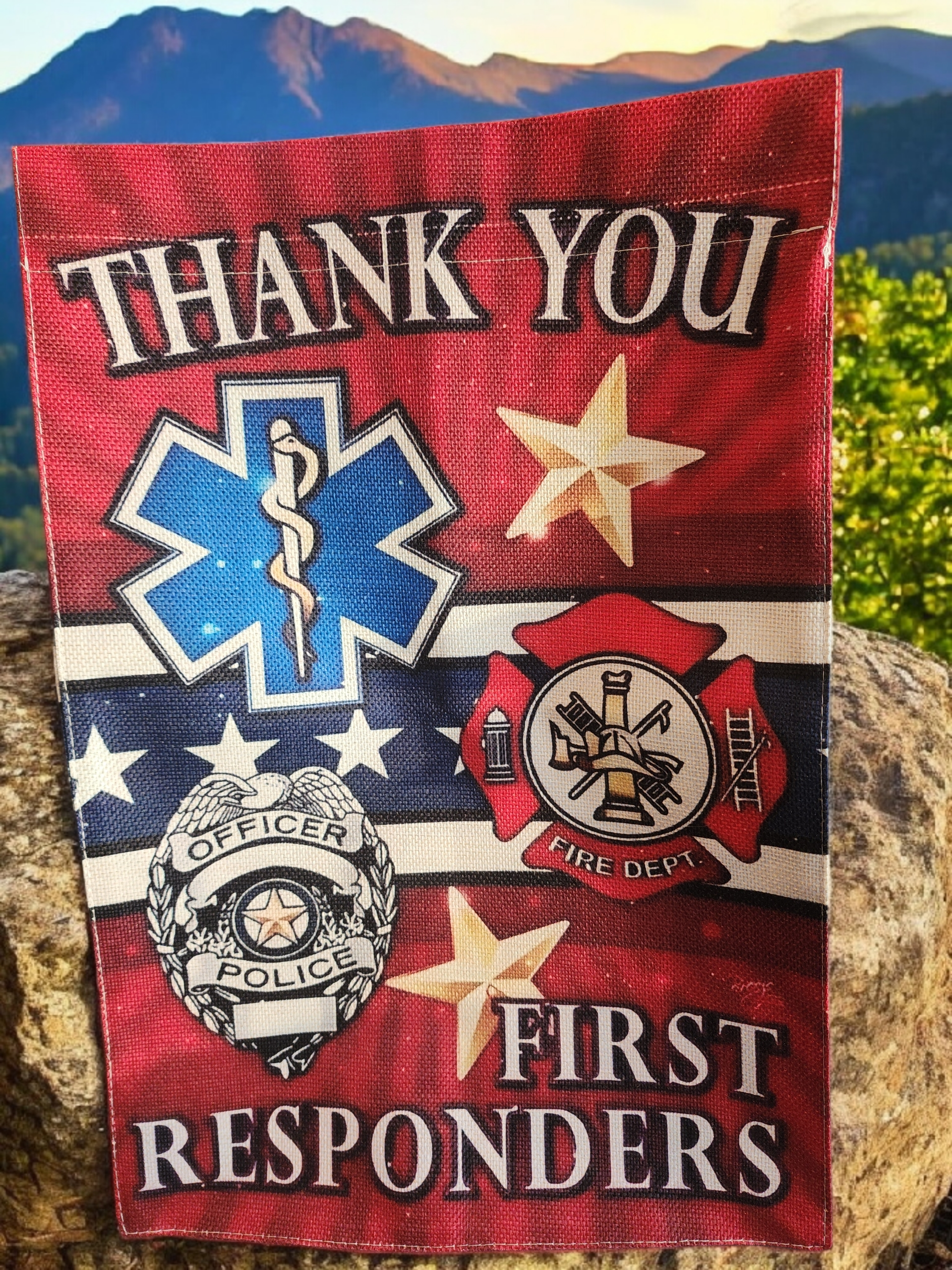 12 x 18 Garden Flag - First Responder