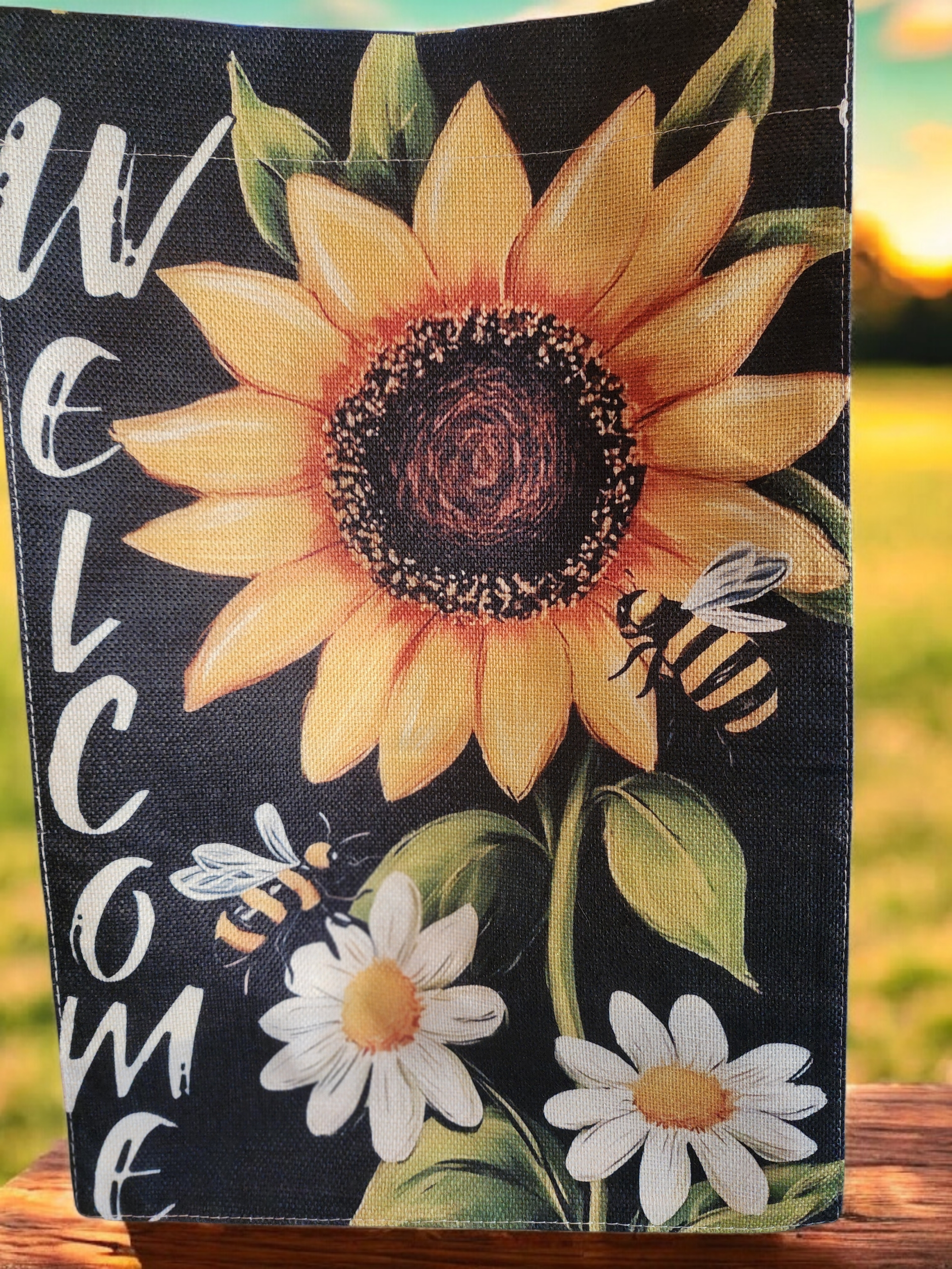 12 x 18 Garden Flag - Sunflower and Bees