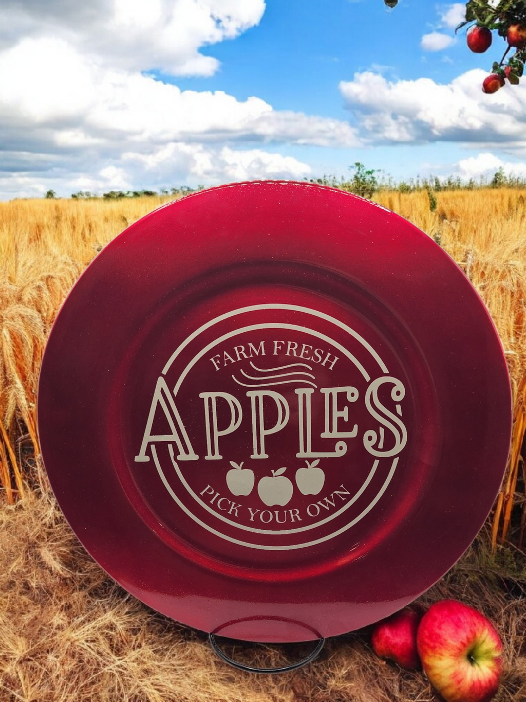 13 inch Plate - Apples