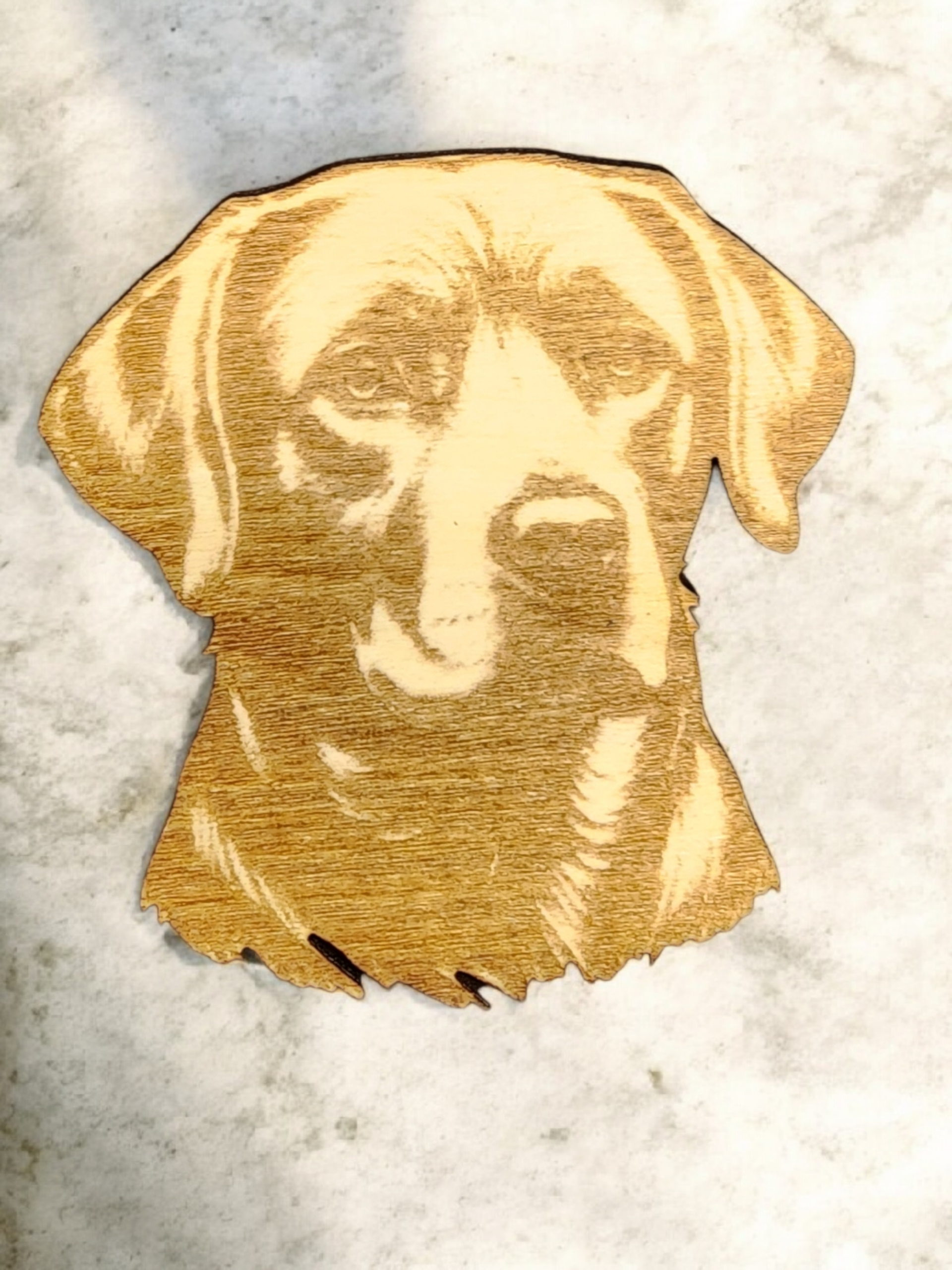 🐶 Engraved Wooden Dog Magnets – Rustic Pet Lover Décor