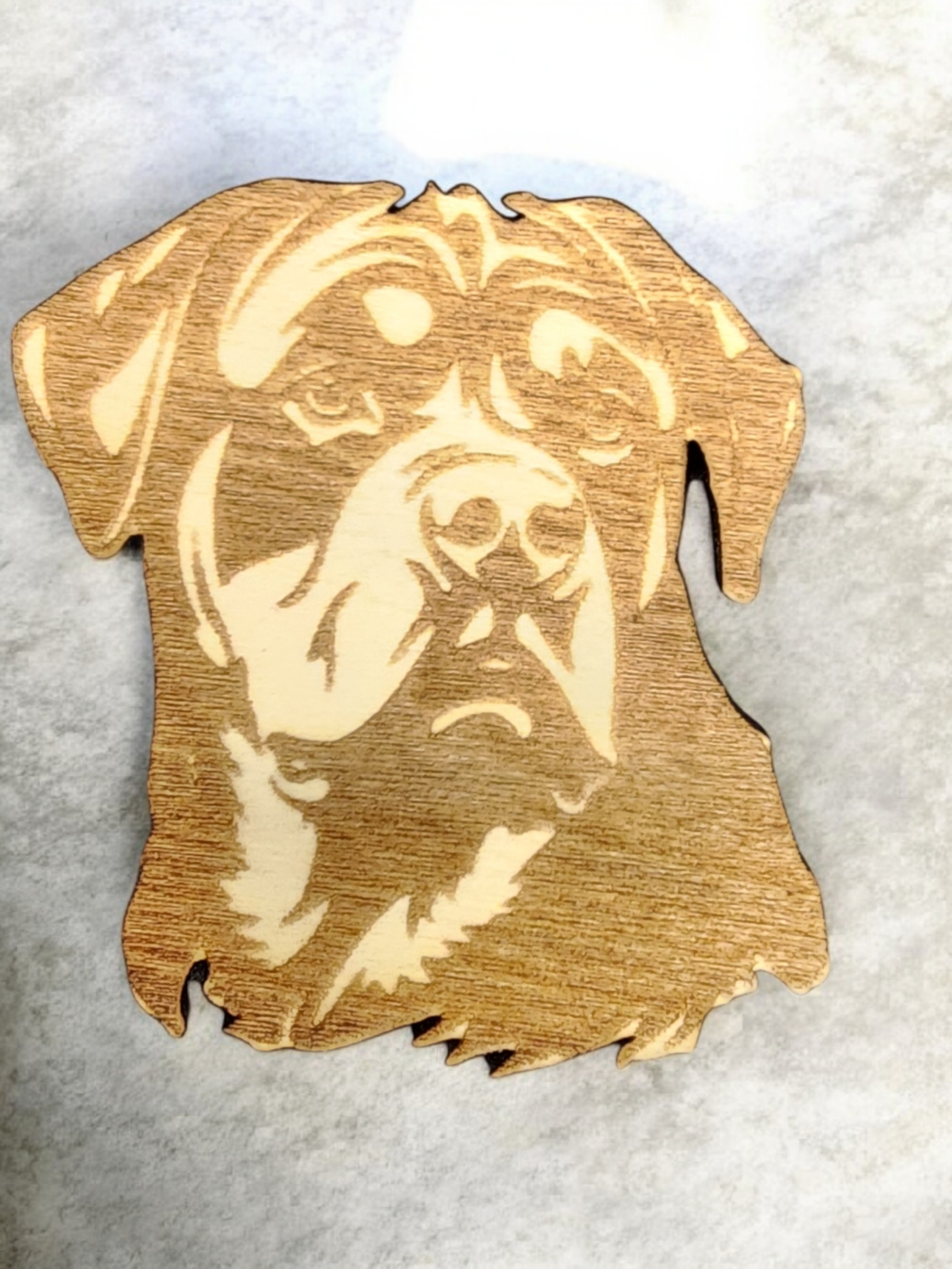 🐶 Engraved Wooden Dog Magnets – Rustic Pet Lover Décor