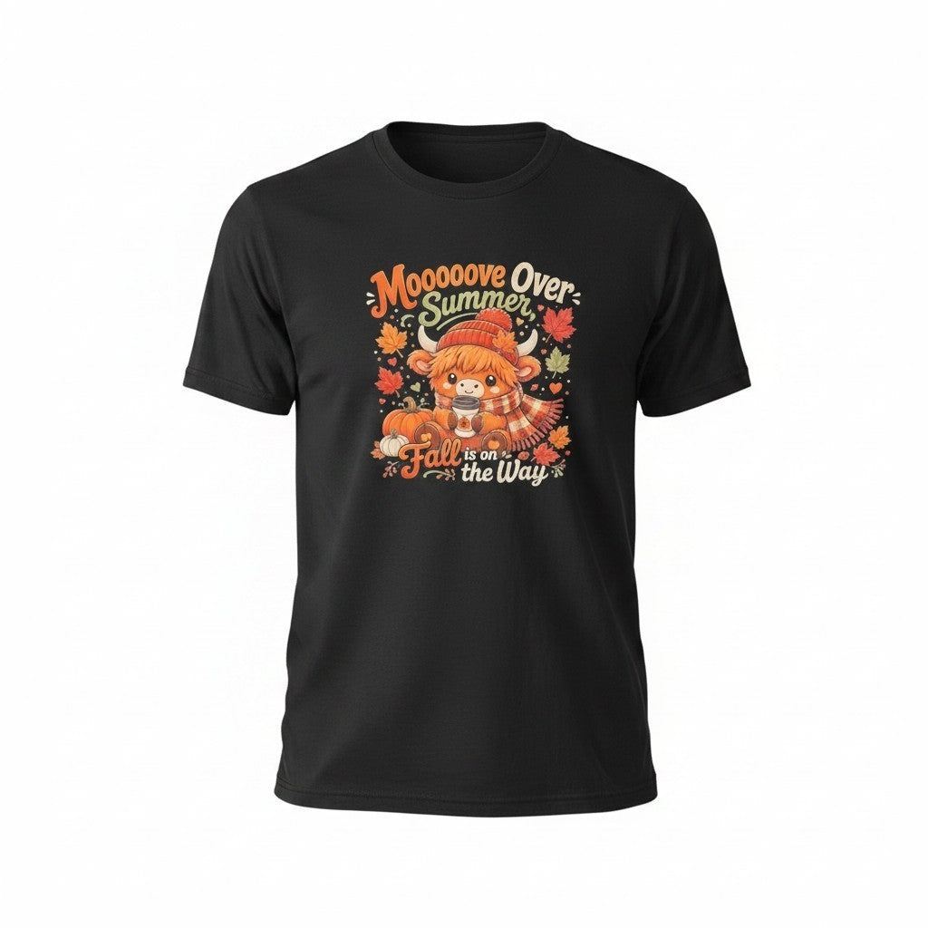 "Moooove Over Summer, Fall Is on the Way" Highland Cow T-Shirt