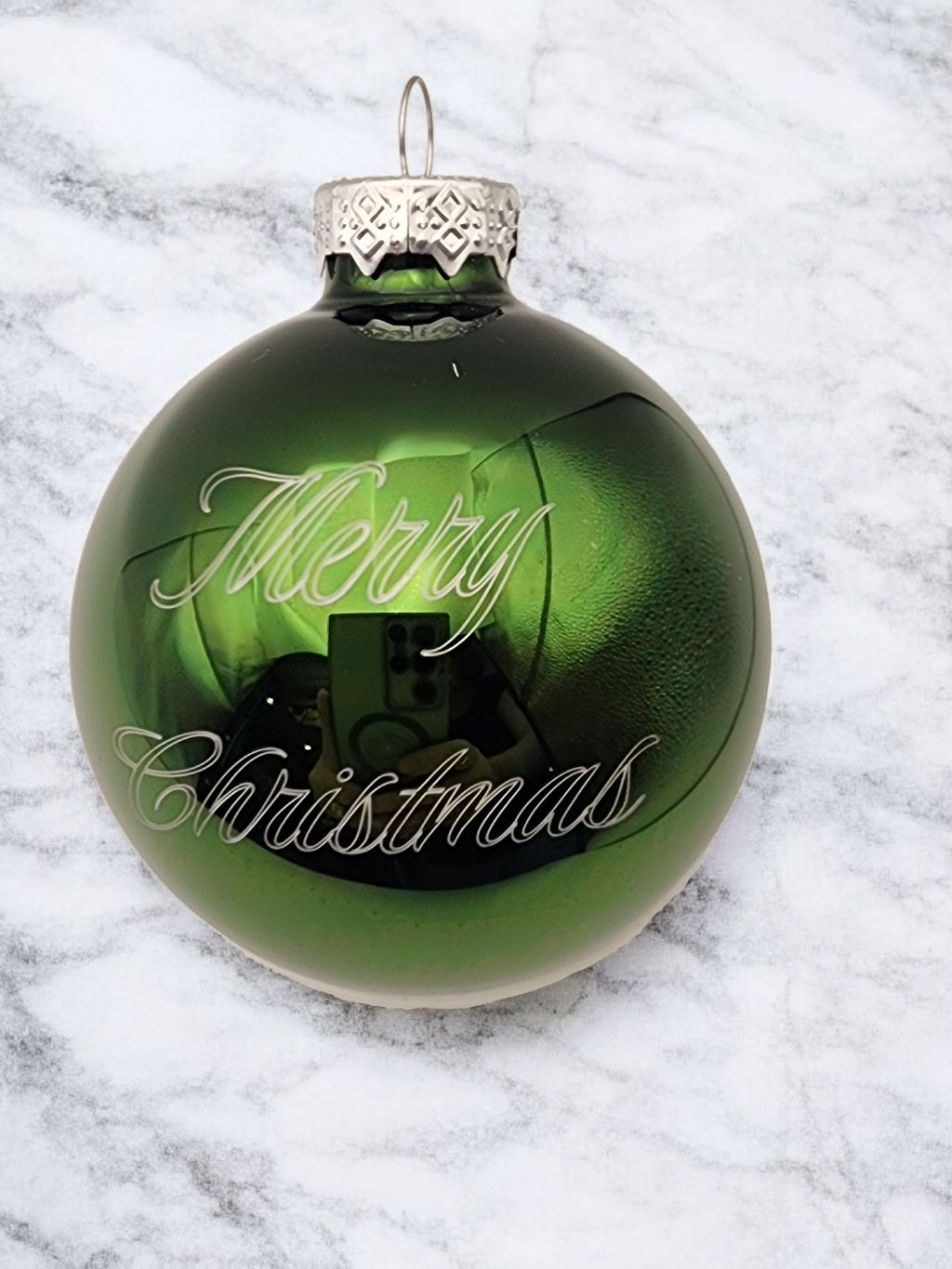 Custom Engraved Glass Bulb Ornaments