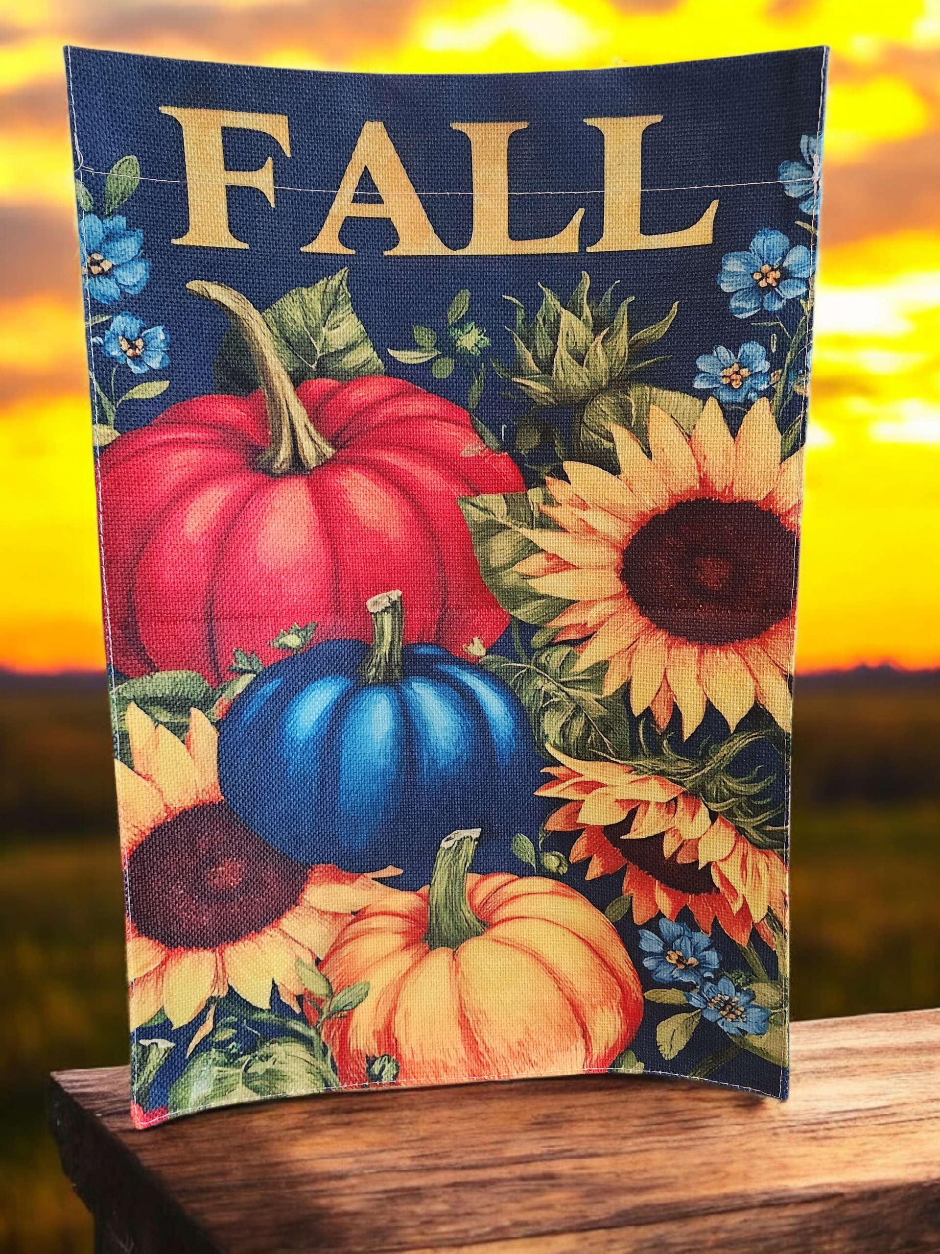 12 x 18 Garden Flag - Blue Fall