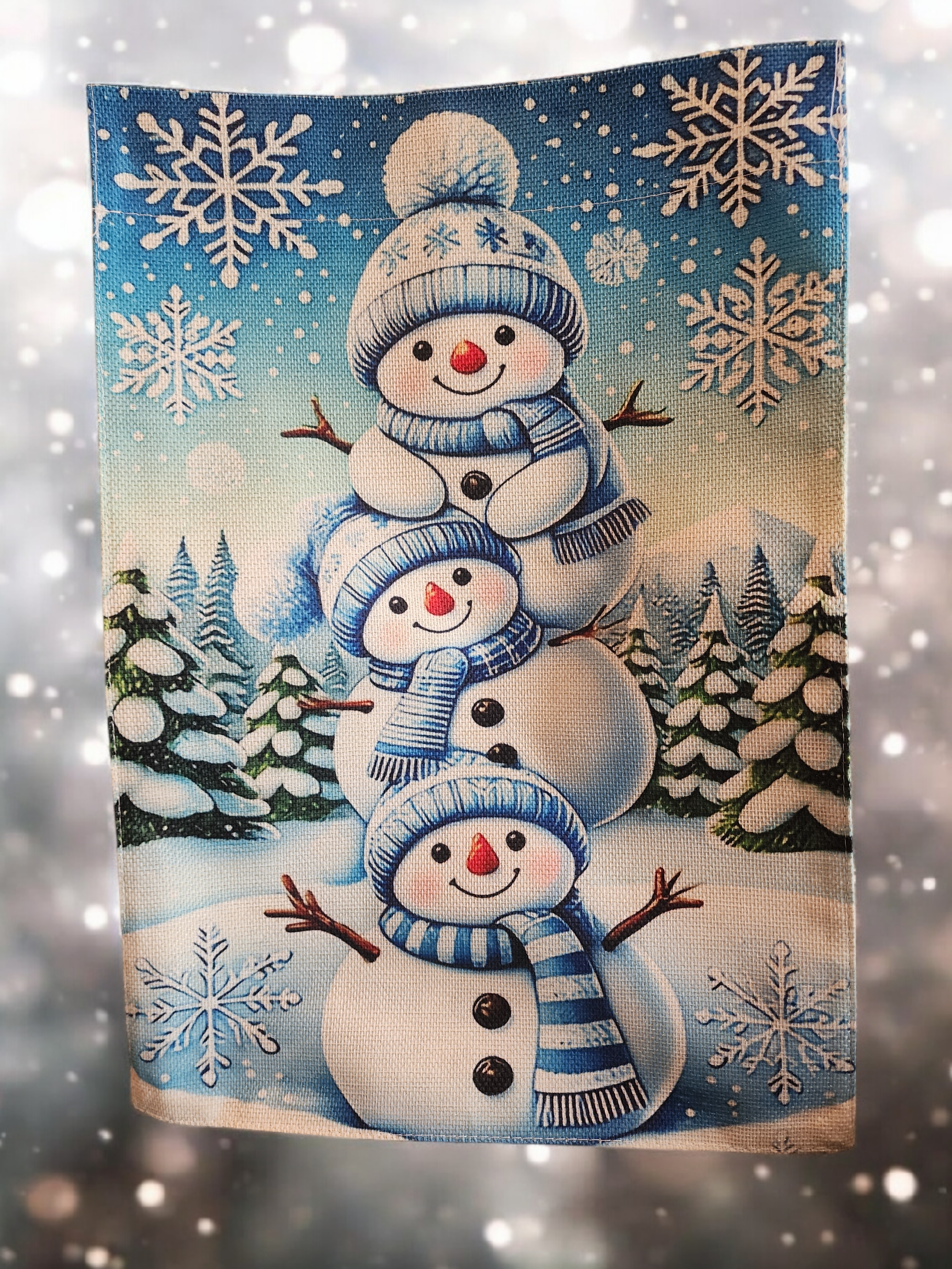 12 x 18 Garden Flag - 3 Snowmen