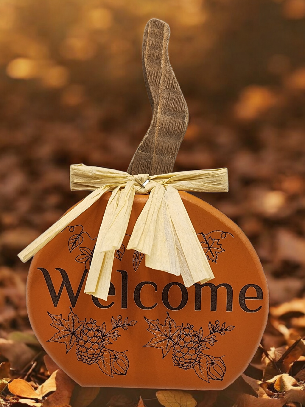Custom Engraved 3 Piece Table Set -  Pumpkins