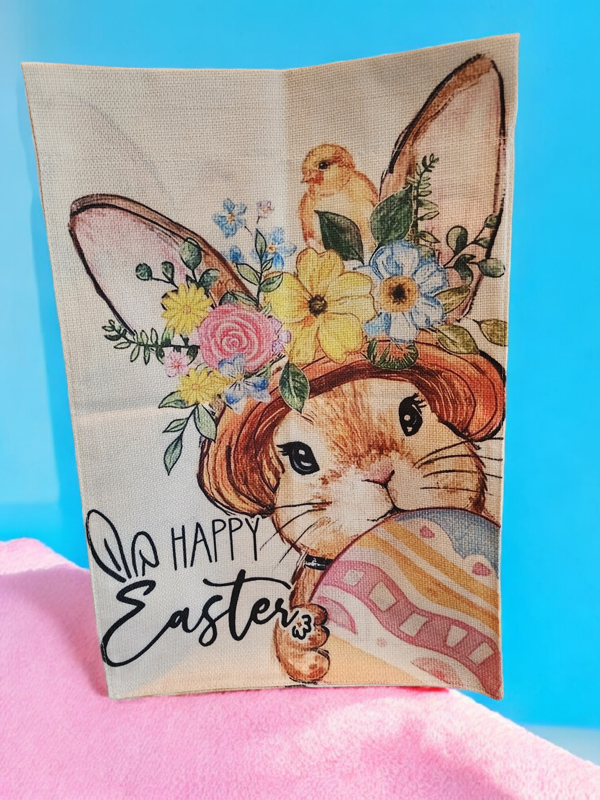 12 x 18 Garden Flag - Easter Bunny w/Egg